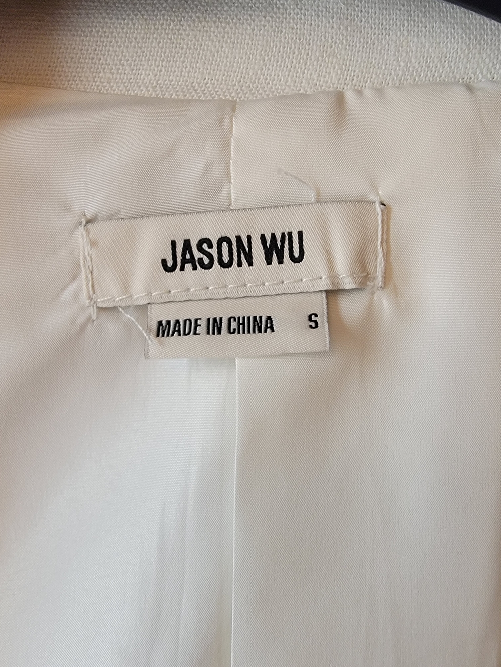 Jason Wu The Classics Embroidered Off-White Linen Blend Blazer Size Small - Picture 4 of 16